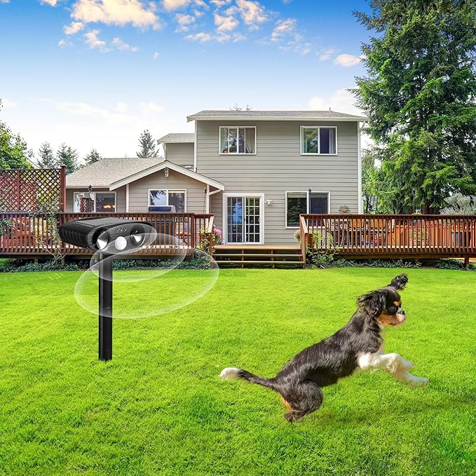 Qualirey 4 Pack Ultrasonic Animal Repellent Outdoor Solar Animal Repeller with Motion Detection Waterproof Deterrent Devices Repel Deer Cat Dog Squirrel Raccoon Skunk Rats for Yard Garden