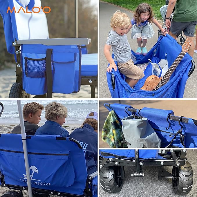 The Lounge Wagon – The Only Wagon That Converts into a 2-Person Chair - 3-in1 cart - Included Cargo net- Ultimate Beach Wagons– Beach Chairs for Adults – Sports Wagon(Umbrella Sold Separately)…