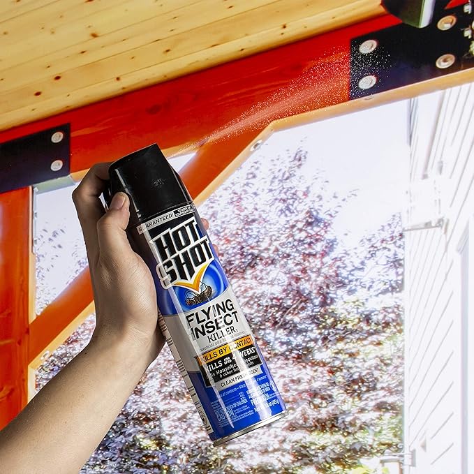 Hot Shot Flying Insect Killer 15 Ounces, Aerosol, Clean Fresh Scent (Pack of 6)