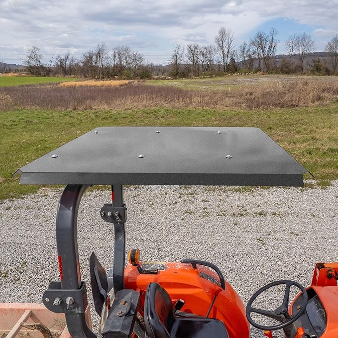 Universal Tractor Canopy | ROPS 1.5”-3” | Robust Steel | Easy Install (Black)