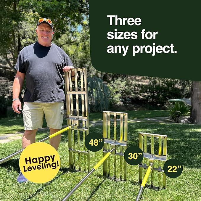Rocklin™ Lawn Leveling Rake | Levelawn Tool | Level Soil or Dirt Ground Surfaces Easily | 48” x 10” Ground Plate | 78” Extra Long Handle | Stainless Steel
