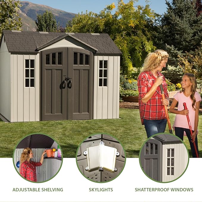 Lifetime 60243 10 x 8 Ft. Outdoor Storage Shed