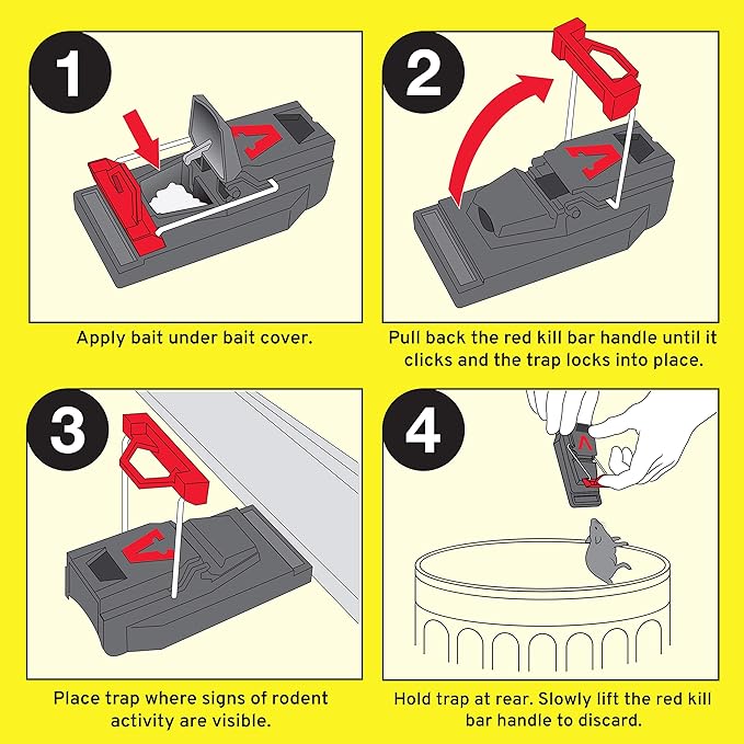 Victor M123SSR Quick-Kill Easy Set Mouse Trap - 6 Reusable Mouse Traps (Pack of 6)