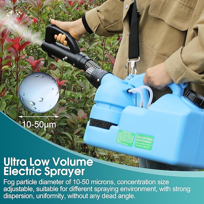 ULV Foggers Machine 7L (1.85 Gallon) Electric Fogger Portable Ultra-Low Atomizer Sprayer Suitable for Indoor and Outdoor Public