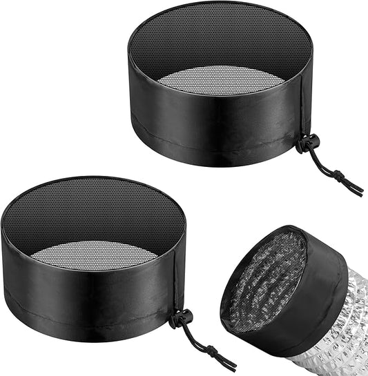 VIVOSUN 2-Pcs. Grow Tent Vent Cover, 4"/6"/8" Duct Filter Vent Cover with Elastic Band and Fixed Buckle for Plant Grow Tent Vent