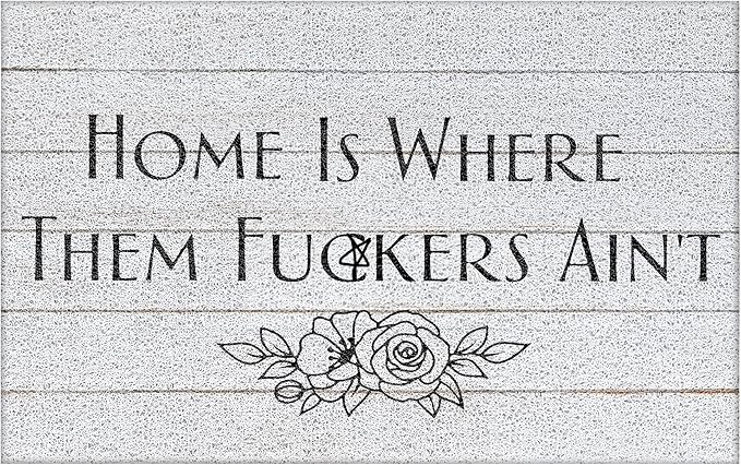 620 Outdoor Welcome Mat Washable,Funny Low Profile Indoor Door Mats for Entryway