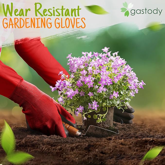 Gastody™ Long Sleeve Gardening Gloves Women and Men - Long Cuff Garden Gloves, Multipurpose Heavy Duty Outdoor and Indoor