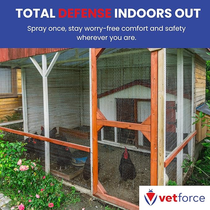 Flying Insect Spray – Fast Action Formula – Broad Coverage Use – Plant-Derived Oils – Easy Spray Application – for Mosquitoes, Stable and House Flies – Gentle Around Animals – 32 oz