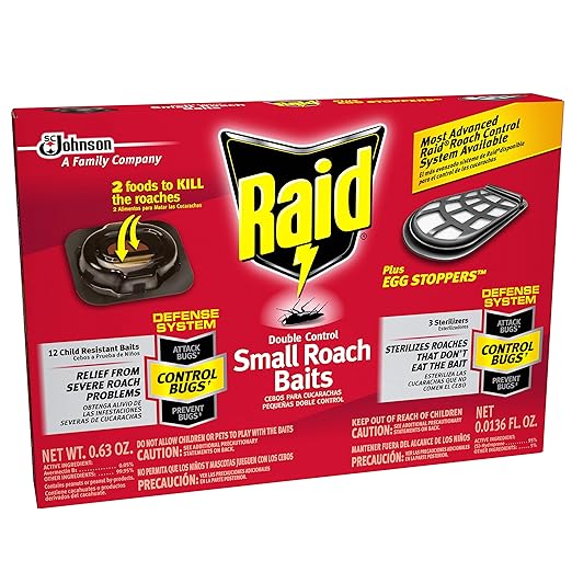 Raid Double Control Small Roach Baits Plus Egg Stopper (12 Count (Pack of 6))