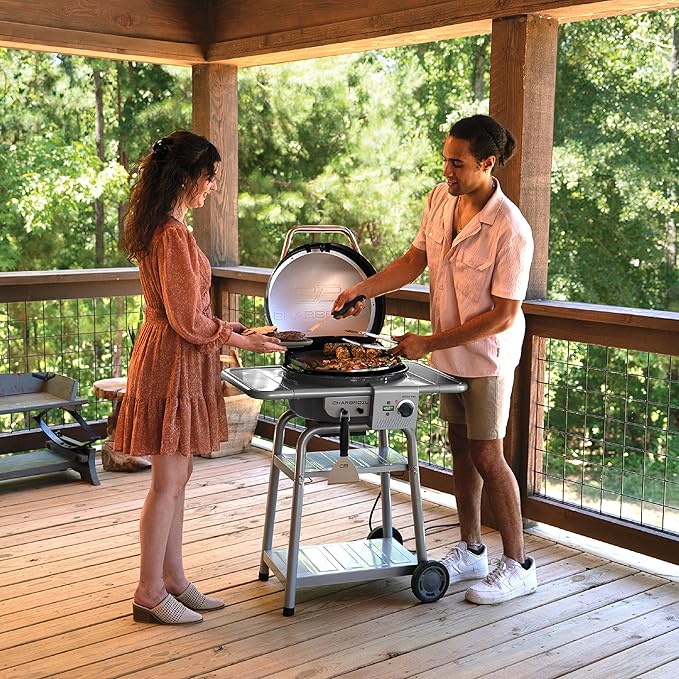 Bistro Pro Electric Grill & Griddle + Charcoal Mode, Black - 25302145