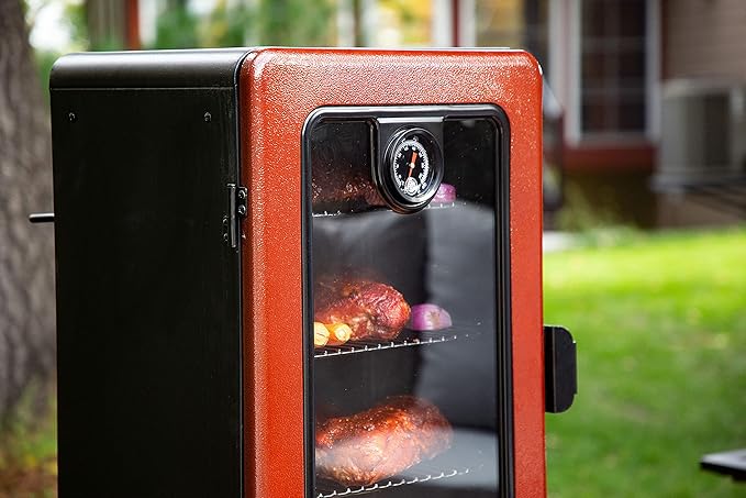 Pit Boss 3-Series Gas Vertical Smoker, Red Hammertone - 10773