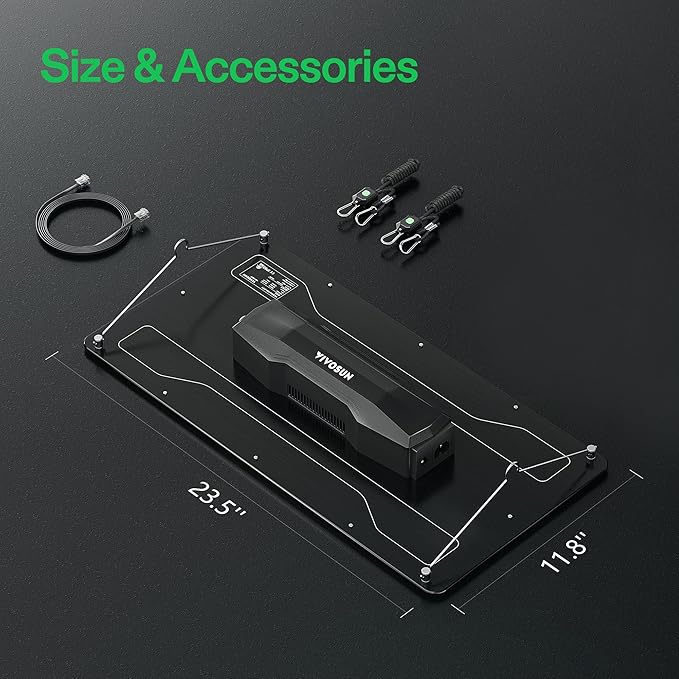 VIVOSUN VS2000 LED Grow Light with Full Spectrum Diodes & Brand Driver Dimmable Lights Sunlike for Seedling Veg & Bloom Plant Grow Lamps for 2x4/3x3 Grow Tent