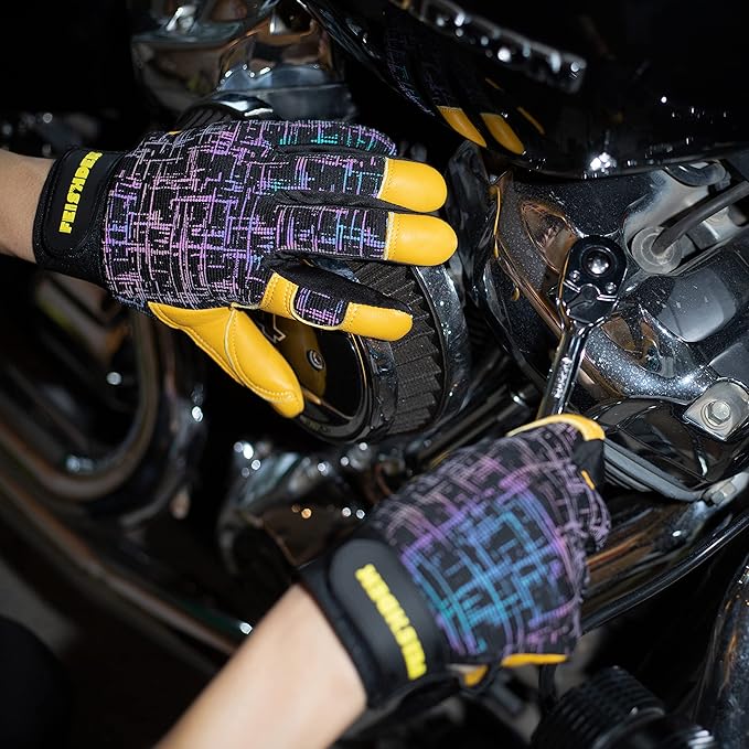 Gardening Gloves for Women and Men, Touchscreen Sheepskin Leather Garden Work Glove for Flex Breathable Yard Working