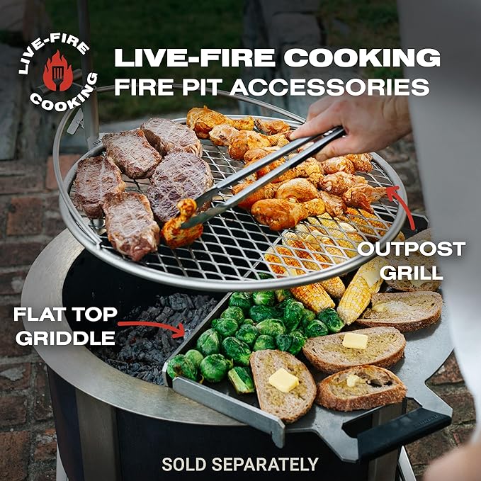 Breeo Smokeless Fire Pit (X Series 24, Corten Steel) | 27.5 inch Smokeless Firepit for Outside | 62 Pounds | Ideal for Families Compatible with Wide Range of Breeo Accessories