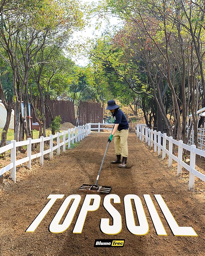 Lawn Leveling Rake, 17"x10" Heavy Duty Sand Leveling Tool with 6.7FT Stainless Steel Long Handle, Golf Rake for Soil, Compost, Gravel, Lawn Leveler for Yard, Garden, Landscaping Level Tool