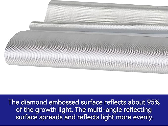 TEXALAN(R) Diamond Film Foil Roll Highly Reflective Mylar Film Roll for Grow Room 4X25FT 6 Mil