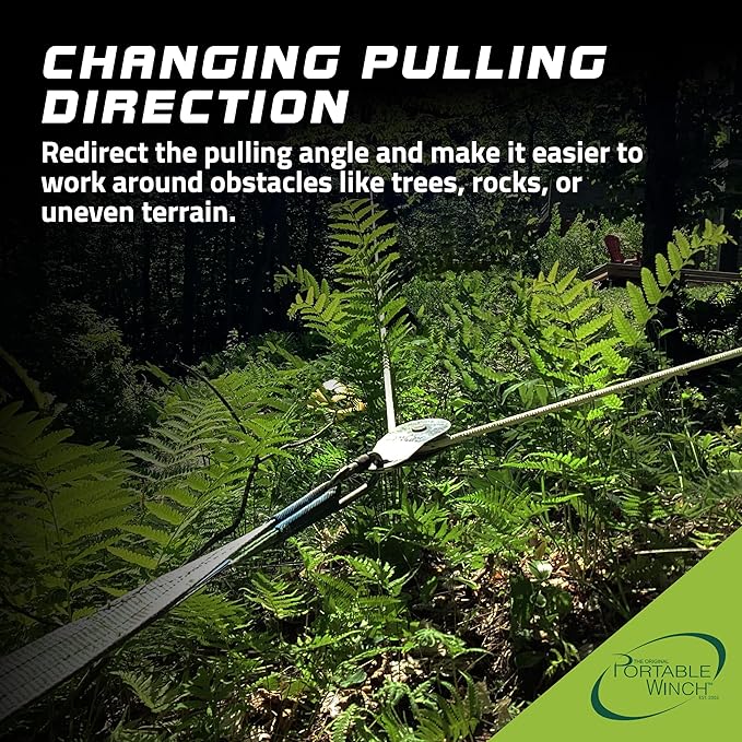 Portable Winch PCA-1274 Snatch Block - Heavy Duty Recovery Winch Snatch Block Pulley, Stainless Steel Winch Pulley, Portable Winch Accessories