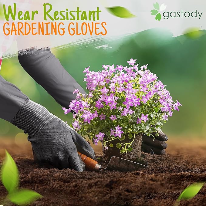 Gastody™ Long Sleeve Gardening Gloves Women and Men - Long Cuff Garden Gloves, Multipurpose Heavy Duty Outdoor and Indoor