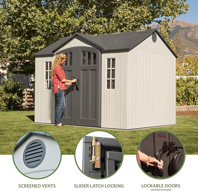 Lifetime 60243 10 x 8 Ft. Outdoor Storage Shed