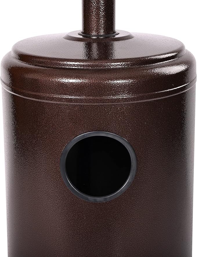 48,000 BTU Outdoor Propane Patio Heater with Wheels, Commercial & Residential, Bronze