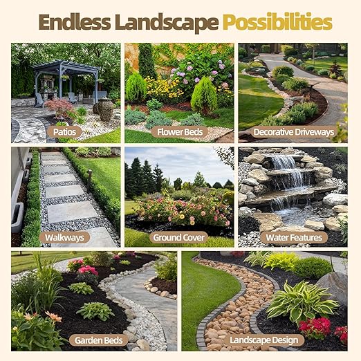 Rock Glue, 1Gallon Mulch Glue for Landscaping with Sprayer, Fast-Dry Strong Pea Gravel Stabilizer Landscape, Non-Toxic Long-Lasting Dries-Clear Strong Pea Gravel Binder for Pebble Pine Outdoor Garden