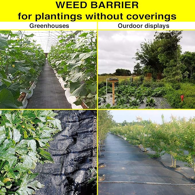 Landscape Fabric Heavy Duty 3Ft x 300Ft 3.2oz Black - Woven Weed Barrier Landscape Fabric - Weed Block - Garden Fabric Roll - Commercial Weed Control Fabric - Weed Barrier Cloth