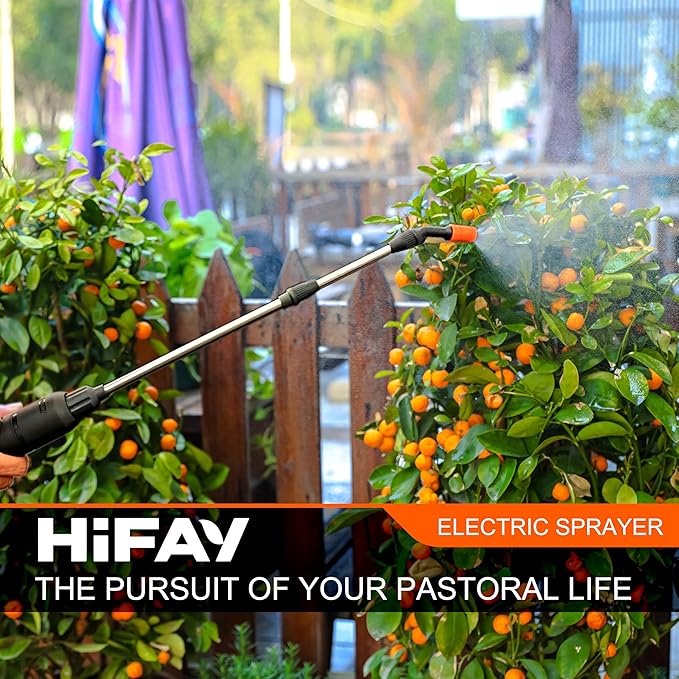 ES4-PRO Electric Sprayer 1 Gallon Built-in 4000mAh,Rechargeable Battery Powered Sprayer with Telescopic Wand,Plant Mister,Kitchen Cleaning,Indoor Watering Can for Plants (Blue)