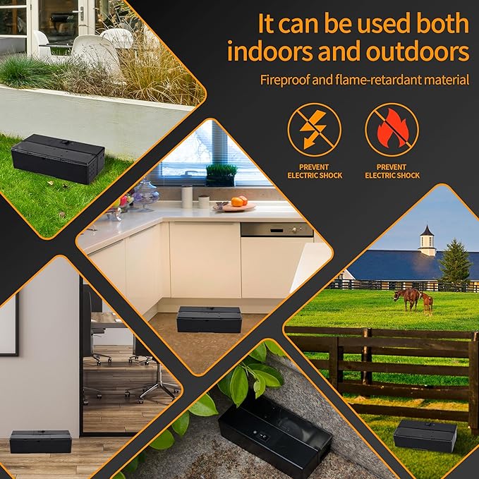 Electric Mouse Trap, Smart Escape-Proof Design Mole Traps, Battery Powered with Alert Light (Only by Batteries)