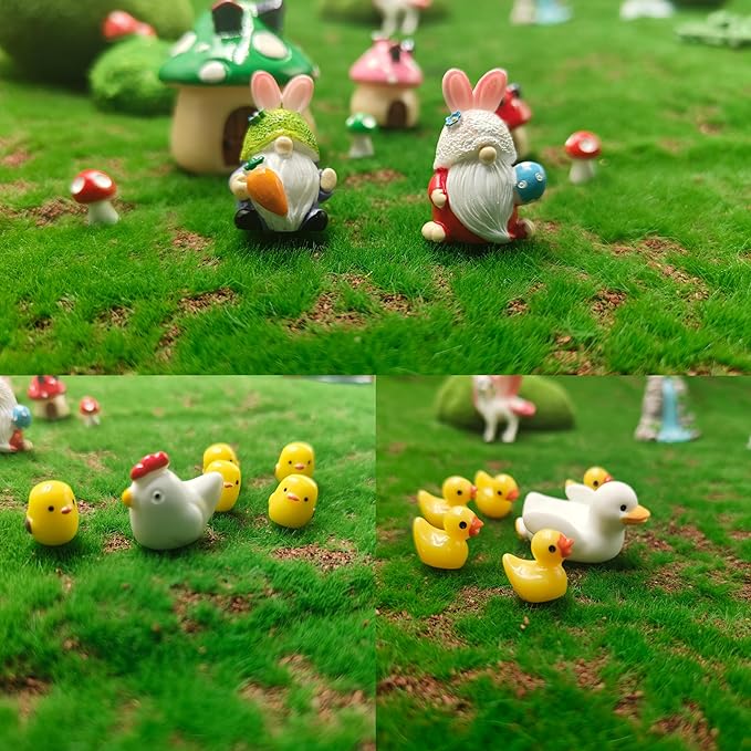 82 Pcs Fairy Garden Accessories Kit - Miniature Figurines, Resin Mushrooms, Elves, Animals, Bridges & Decor for DIY Terrarium, Dollhouse, Succulent Pots, Indoor/Outdoor Craft