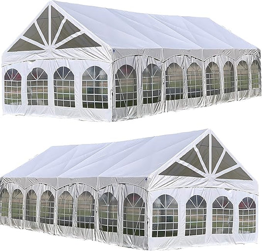DELTA 40'x20' PVC Marquee Tents for Parties, Large Party Tent, Outdoor Wedding Tent, Heavy Duty Fire Retardard Waterproof Canopy, Carpas para Fiestas,Outdoor Event + 7 Storage Bags