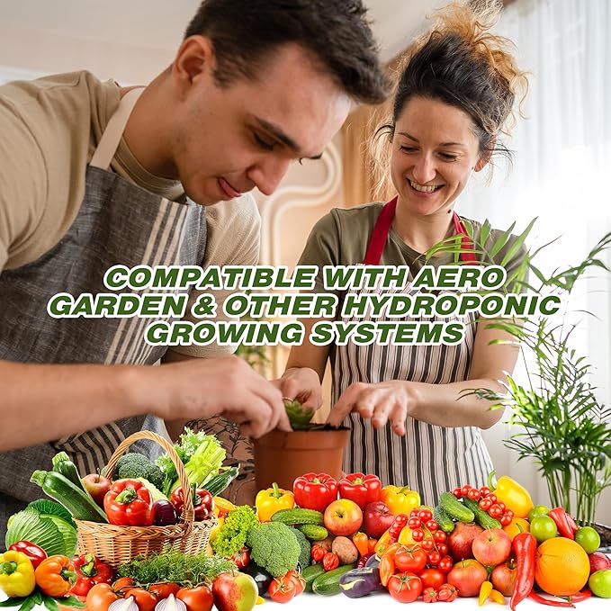 176 PCS Hydroponic Pod Kit for Aerogarden - Grow Anything Seed Pods with 60 Sponges, 12 Baskets, 24 Domes, 60 Labels, 6 Plant Food, 1 Measuring Cup - Compatible with Hydroponics Growing System