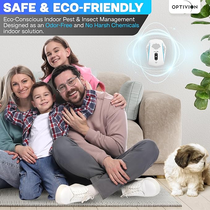 Ultrasonic Pest & Mouse Repeller, 2025 Upgraded Plug-in 6 Pack - Indoor Spider & Roach Repellent, Dust Mite Removal Plug - Indoor Pest Control for Home,Kitchen,Garage,Bedroom,Warehouse,Basement,Attic