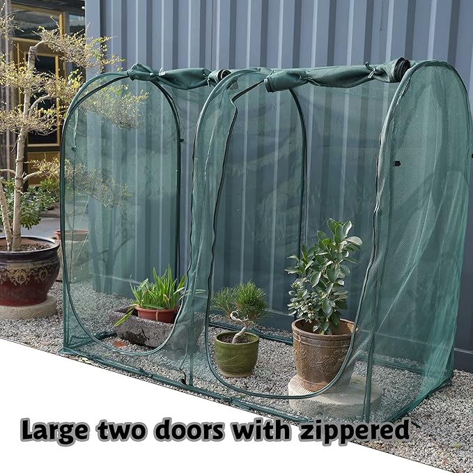 Poray Large Tunnel 73''x37''x61''Plant Netting Cover,5FT Tall Crop Cage Tomato Netting,Pest Guard Cover for Vegetables &Fruits,Durable Gardening Net for Plant and Animal