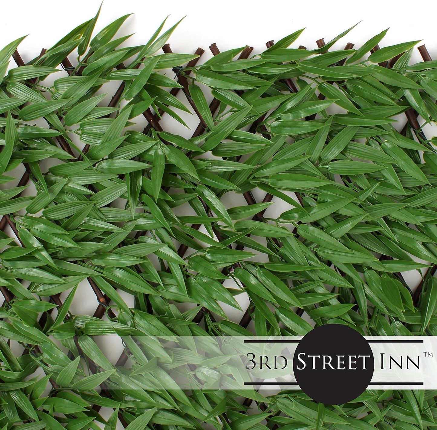 3rd Street Inn™ Leaf Trellis - Bamboo Greenery Panel - Boxwood and Ivy Privacy Fence Substitute - DIY Flexible Fencing (1, Bamboo)