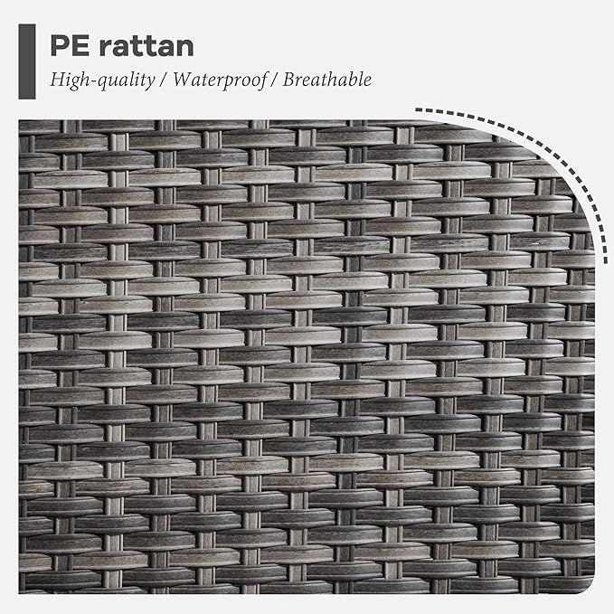 HOOOWOOO 8 Piece Patio Sectional Furniture Set with Swivel Rocking Chairs,Modern Wicker Outdoor Conversation Sofa Sets,Weather Resistant Modular L Shaped Outside Couch Set(Light Grey)