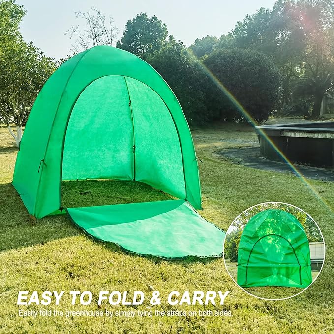 Portable Greenhouse - Walk-in Greenhouse Tent for Outdoors, Winter Plant Covers Freeze Protection, Winter Plant Warm Tent and Frost Covers Protecting Potted Plants Tree (59x59 x60 inch -1PCS)