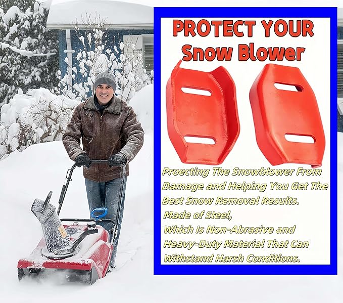 2Pcs Universal Snow Blower/Thrower Skid Shoes 02483859 for MTD John Deere Ariens Skid Plates 2459900 2483859