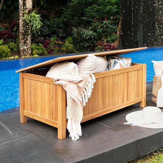 Cambridge Casual AM-370218T Arie Storage Box, Natural Teak