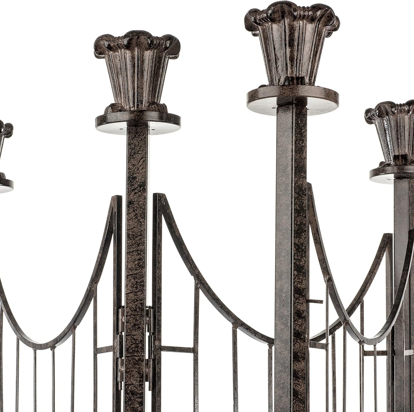 H Potter Large Iron Garden Trellis for Climbing Plants Patio Screen Deck Privacy Fence