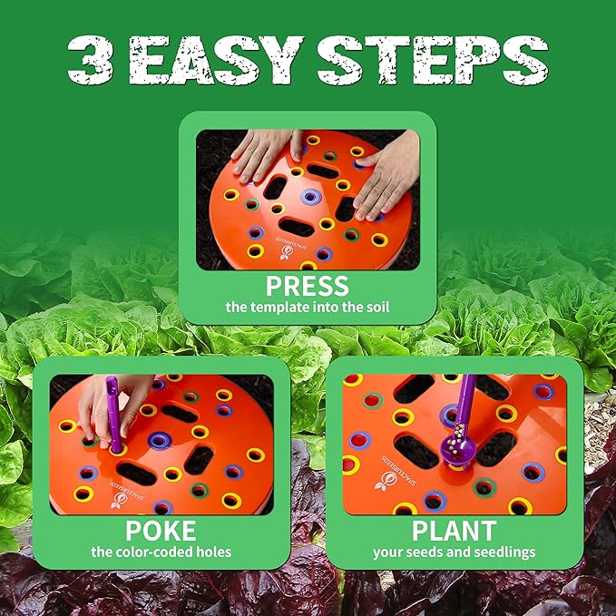 Seeding Square, Seeding Circle and The Row Seeder - All Seed Spacers in one Bundle
