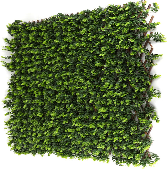 3rd Street Inn™ Leaf Trellis - Bamboo Greenery Panel - Boxwood and Ivy Privacy Fence Substitute - DIY Flexible Fencing (1, Wintergreen)