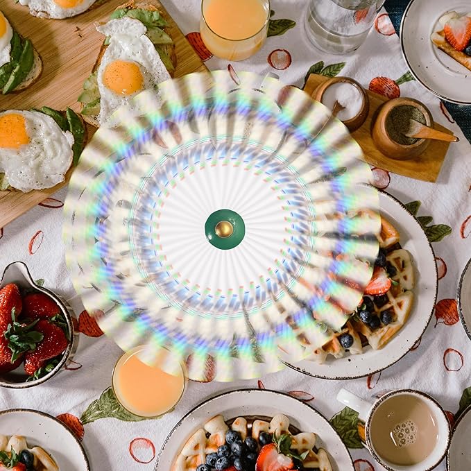 4pack Food Fan for indoor Meals,Portable Fan For Restaurant,Party,Picnic,Outdoor Dinner(Green)