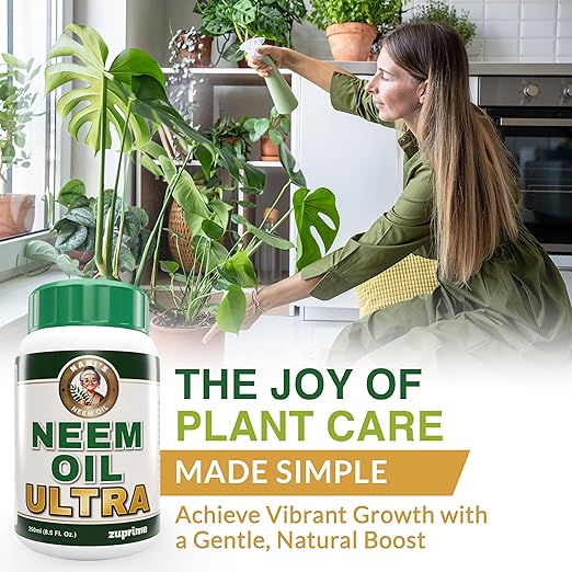 Nani’s Ultra Neem Spray Oil for Plants 8.5 oz – Cold-Pressed Concentrate Blend with 4 Potent Oils – Dilute to Make Organic Neem Oil for Plants - Indoor & Outdoor Use For Healthier Horticultural Growth