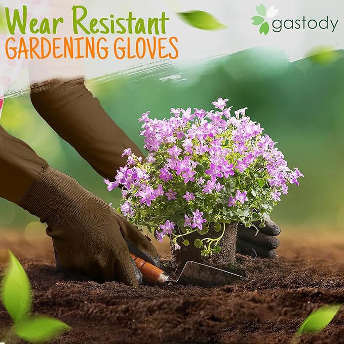 Gastody™ Long Sleeve Gardening Gloves Women and Men - Long Cuff Garden Gloves, Multipurpose Heavy Duty Outdoor and Indoor