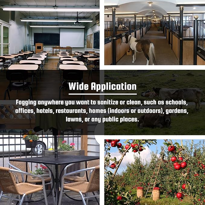 7L (1.85 Gallon) Electric ULV Fogger Machine, Portable Fogger Sprayer Machine Electric Atomizer Ultra Low Volume Sprayer for Home Indoor and Outdoor Cleaning Spraying Use, 1 Pack