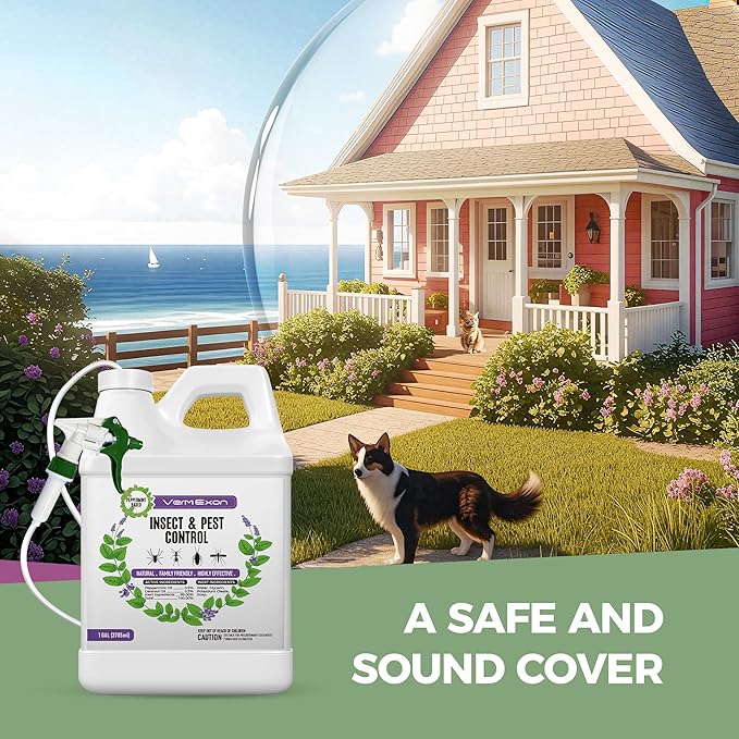 Peppermint Oil Insect & Pest Control Spray – 128oz Natural Plant-Based Bug Killer for Spiders, Ants, Flies, and Other Insects, Safe for Home & Kitchen Use