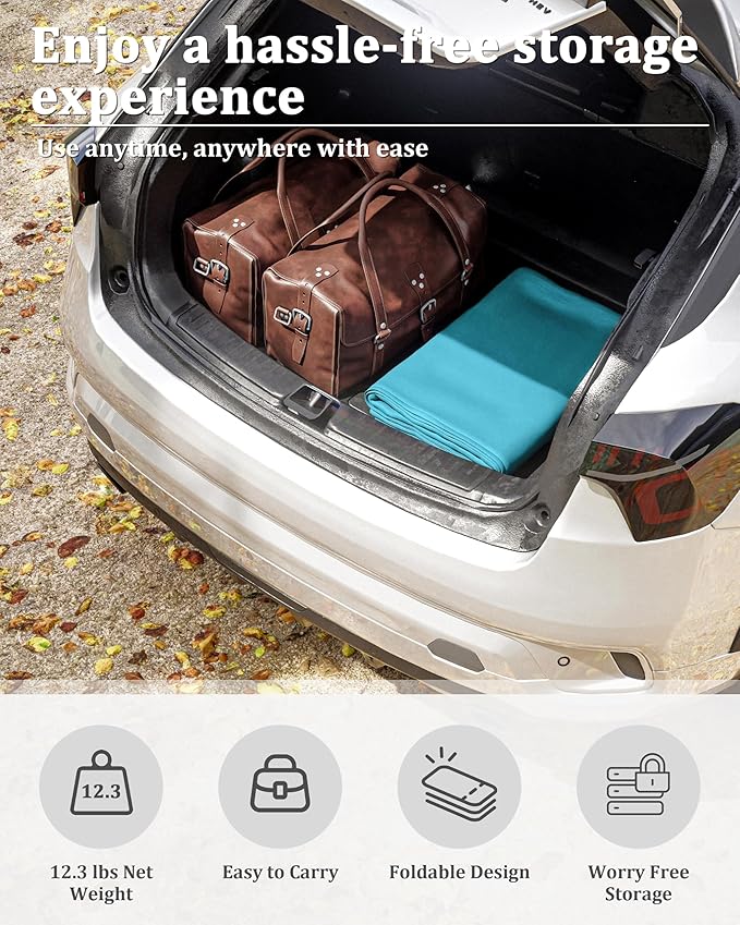 10 X 20 Ft Canopy Replacement Cover Heavy Duty Waterproof UV & Tear Resistant Car Tarp Canopy Tent Garage Top Shelter Oxford Cover with Ball Bungees (Frame is Not Included)