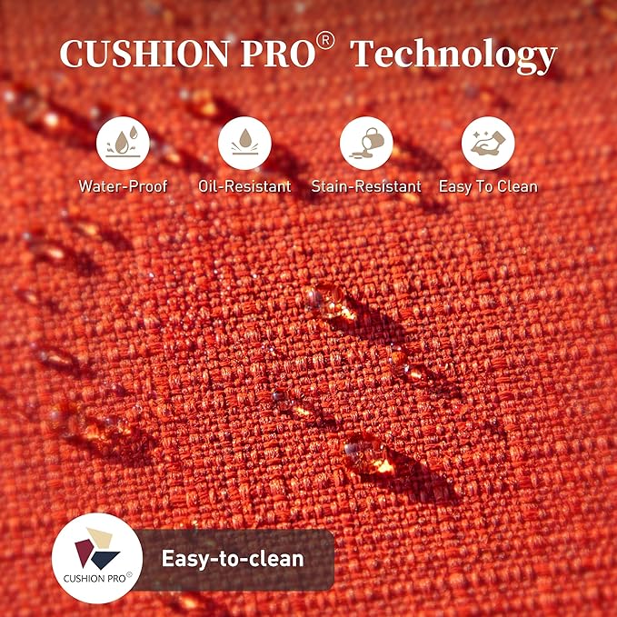 3 Piece Patio Furniture Set, Rattan Wicker Swivel Chairs Set of 2 with Side Table, 35" High Back Outdoor Conversation Set with Thick Cushions for Bistro Porch Poolside, Red