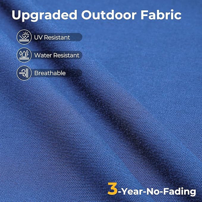 HOOOWOOO Patio Sectional Furniture Set,2 Piece Couch Set with 2 Matching Corner Chairs(Navy Blue)