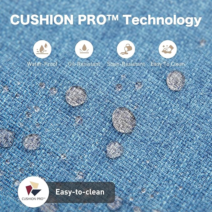 4 Piece Black Metal Outdoor Patio Furniture Sets with Firepit Table, Patio Conversation Sets 1 3-Seater Sofa, 2 Swivel Sofa with 5.75" Thick Cushion Backyard Furniture for Deck, Navy